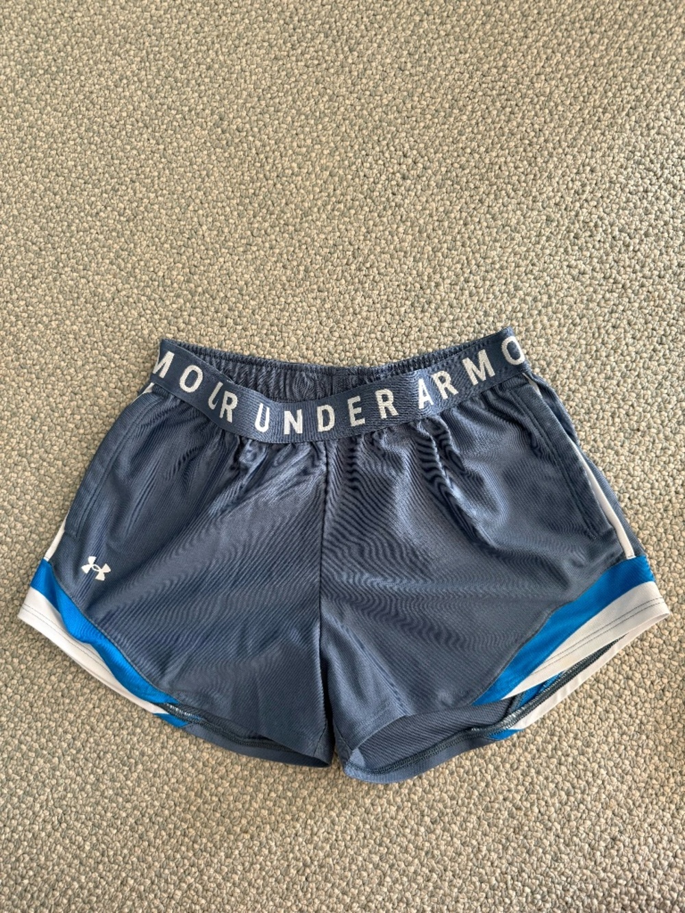 Under Armour Womens Blue and White Play Up Shorts